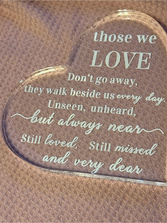 Other - Sympathy Gifts Memorial Bereavement Gifts Acrylic Heart Condolence Remembrance
